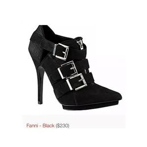 ALDO RISE x Preen Fanni Triple Buckle Front Zip Shootie Black Stiletto EU 38